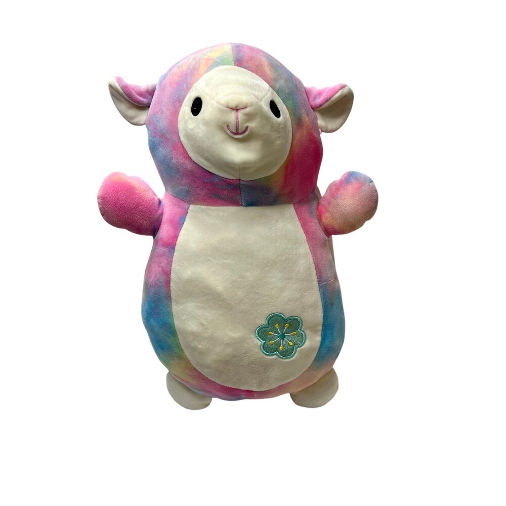 Squishmallows Hugmees14" Lana the Tie Dye Lamb‎ Cozy Stuffed Animal Pink